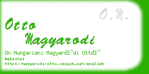 otto magyarodi business card